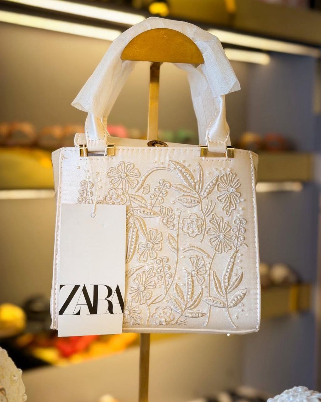 SAC ZARA SATINÉ PERLES