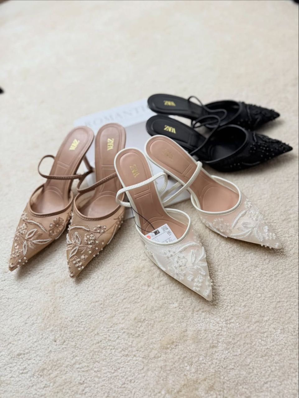 Escarpins Zara a talons ouvertes ( Qualité Premium )