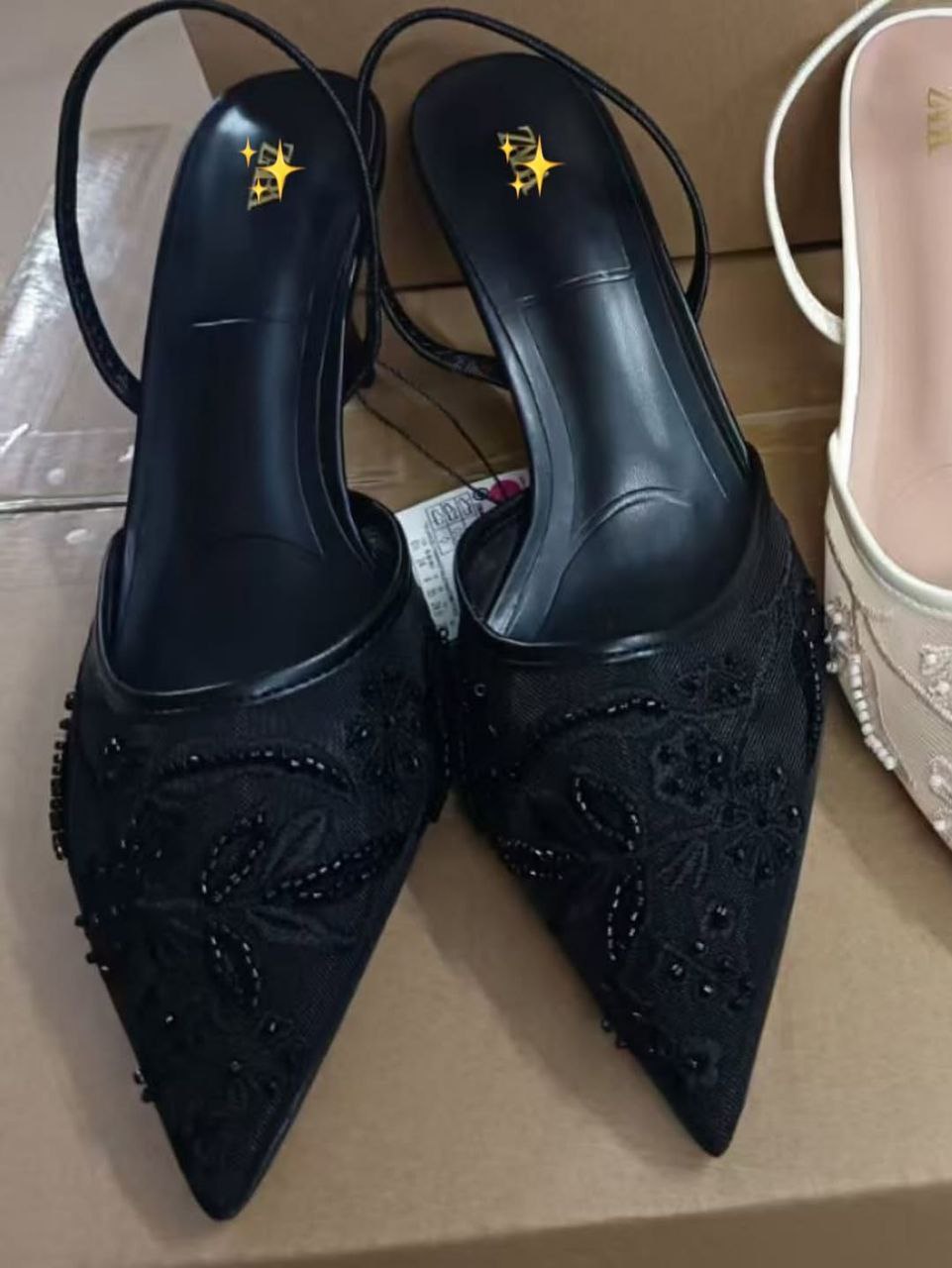 Escarpins Zara a talons ouvertes ( Qualité Premium )