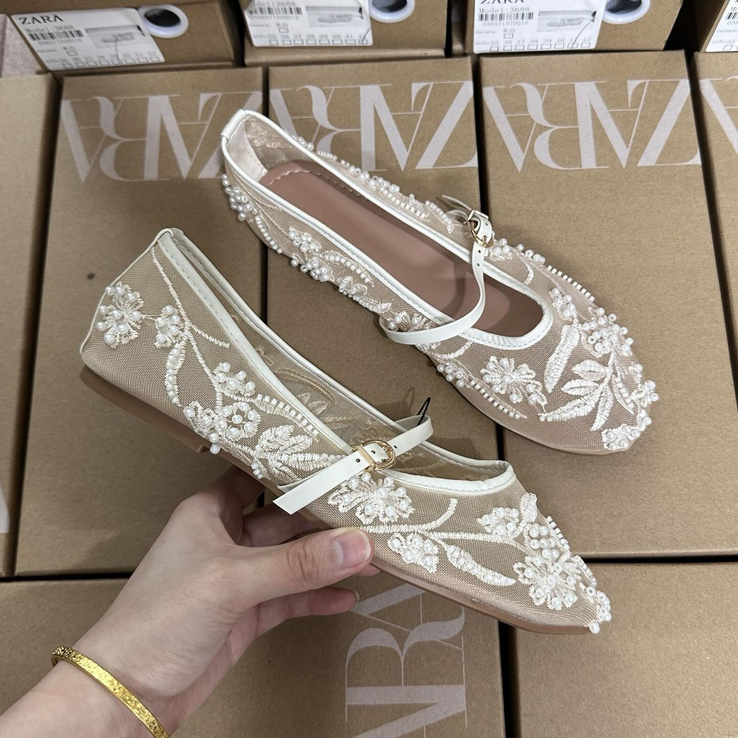 ZARA BALERINE PERLE