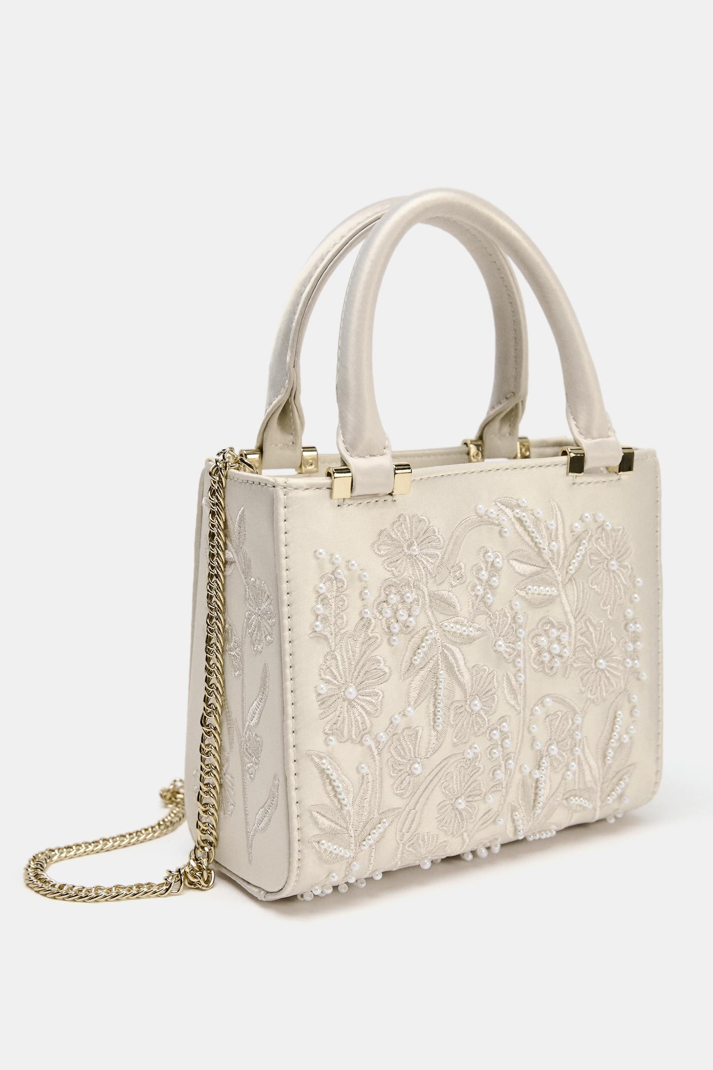 SAC ZARA SATINÉ PERLES